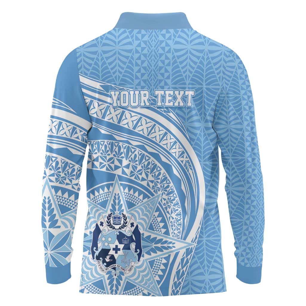 Tonga Apifo'ou Kolisi Personalized Long Sleeve Polo Shirt Ngatu Tokelaufeletoa Motifs