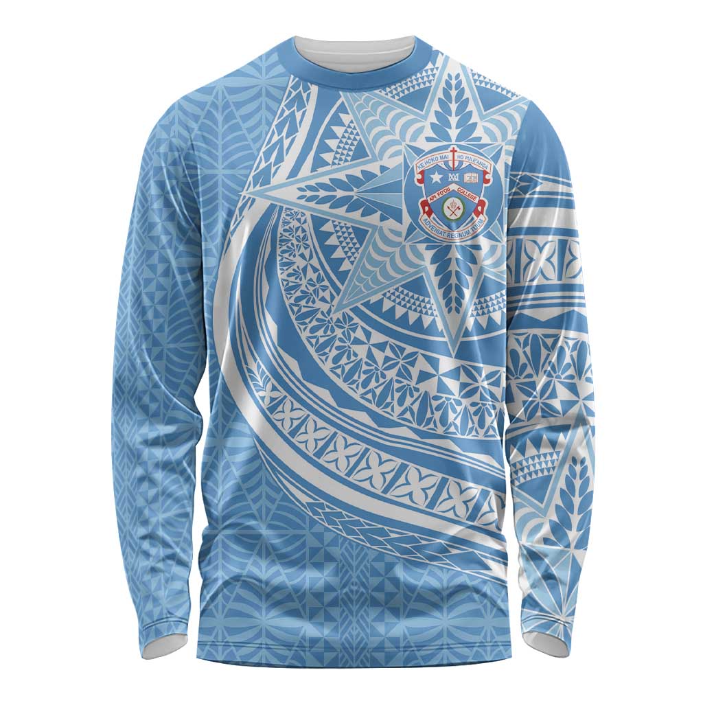 Tonga Apifo'ou Kolisi Personalized Long Sleeve Shirt Ngatu Tokelaufeletoa Motifs
