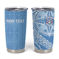 Tonga Apifo'ou Kolisi Personalized Tumbler Cup Ngatu Tokelaufeletoa Motifs