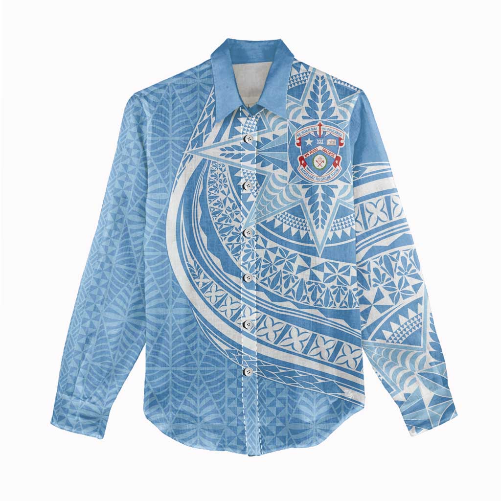 Tonga Apifo'ou Kolisi Personalized Women Casual Shirt Ngatu Tokelaufeletoa Motifs