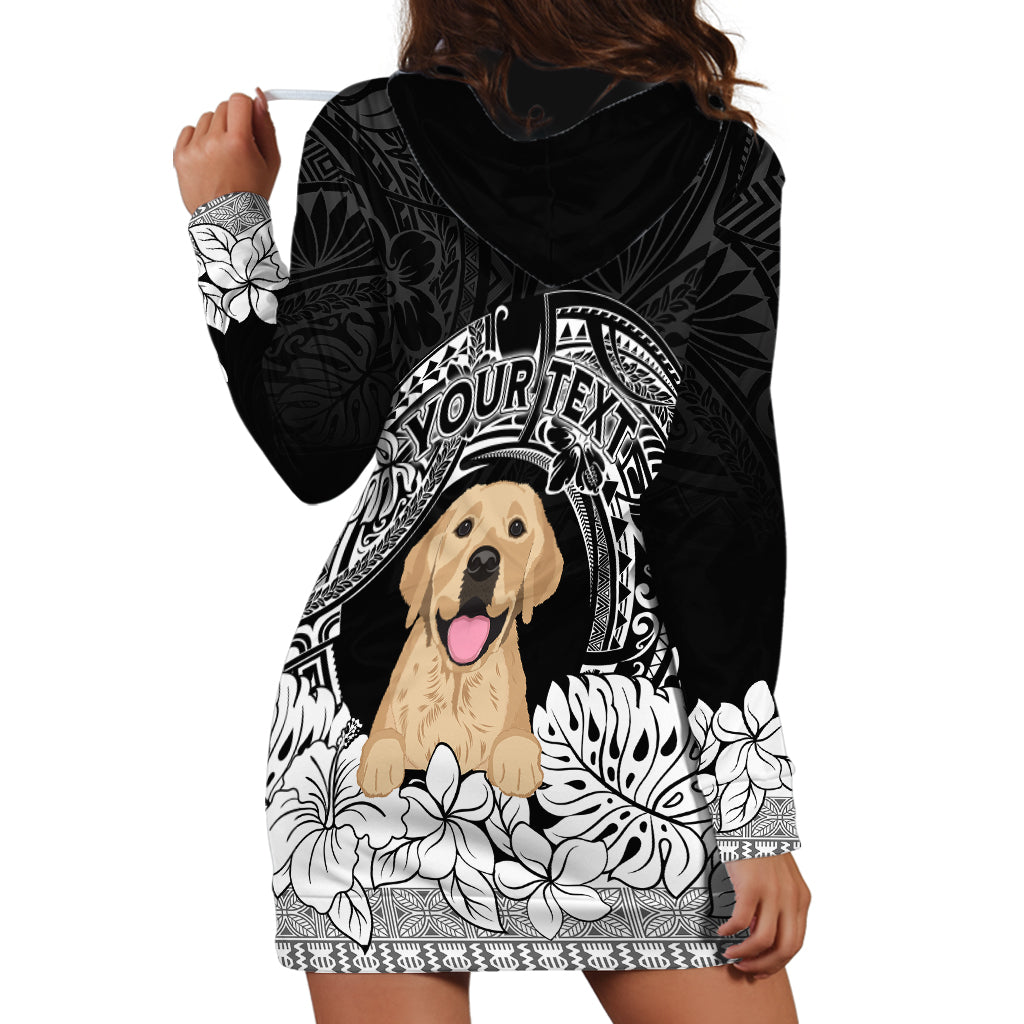 Personalised Dog Hoodie Dress Golden Retriever With Polynesian Tapa Arch LT7 - Polynesian Pride