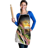 Hawaii Mokihana Mix Pikake Leis Mahalo 'Olelo Apron Black LT7 - Polynesian Pride