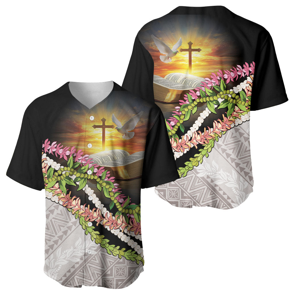 Hawaii Mokihana Mix Pikake Leis Mahalo 'Olelo Baseball Jersey Black LT7 - Polynesian Pride