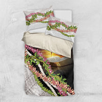 Hawaii Mokihana Mix Pikake Leis Mahalo 'Olelo Bedding Set Black LT7 US Twin 172cm x 218cm Black - Polynesian Pride