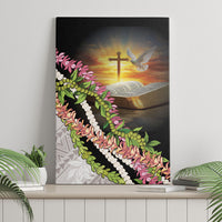 Hawaii Mokihana Mix Pikake Leis Mahalo 'Olelo Canvas Wall Art Black LT7 - Polynesian Pride