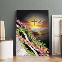 Hawaii Mokihana Mix Pikake Leis Mahalo 'Olelo Canvas Wall Art Black LT7 - Polynesian Pride