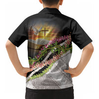 Hawaii Mokihana Mix Pikake Leis Mahalo 'Olelo Hawaiian Shirt Black LT7 - Polynesian Pride