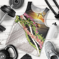 Hawaii Mokihana Mix Pikake Leis Mahalo 'Olelo Men Tank Top Black LT7 - Polynesian Pride