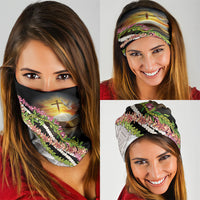 Hawaii Mokihana Mix Pikake Leis Mahalo 'Olelo Neck Gaiter Black LT7 - Polynesian Pride