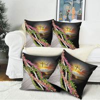 Hawaii Mokihana Mix Pikake Leis Mahalo 'Olelo Pillow Cover Black LT7 - Polynesian Pride