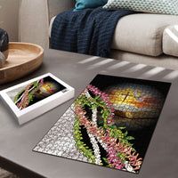 Hawaii Mokihana Mix Pikake Leis Mahalo 'Olelo Puzzle Black LT7 - Polynesian Pride