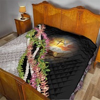 Hawaii Mokihana Mix Pikake Leis Mahalo 'Olelo Quilt Black LT7 - Polynesian Pride
