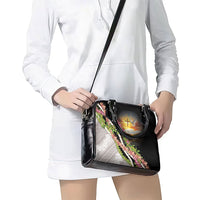 Hawaii Mokihana Mix Pikake Leis Mahalo 'Olelo Shoulder Handbag Black LT7 - Polynesian Pride