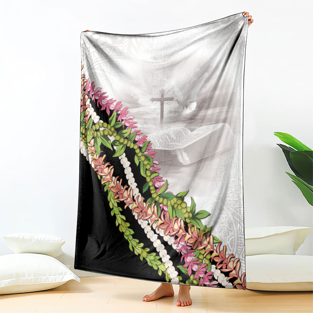 Hawaii Mokihana Mix Pikake Leis Mahalo 'Olelo Blanket White Tapa LT7 - Polynesian Pride