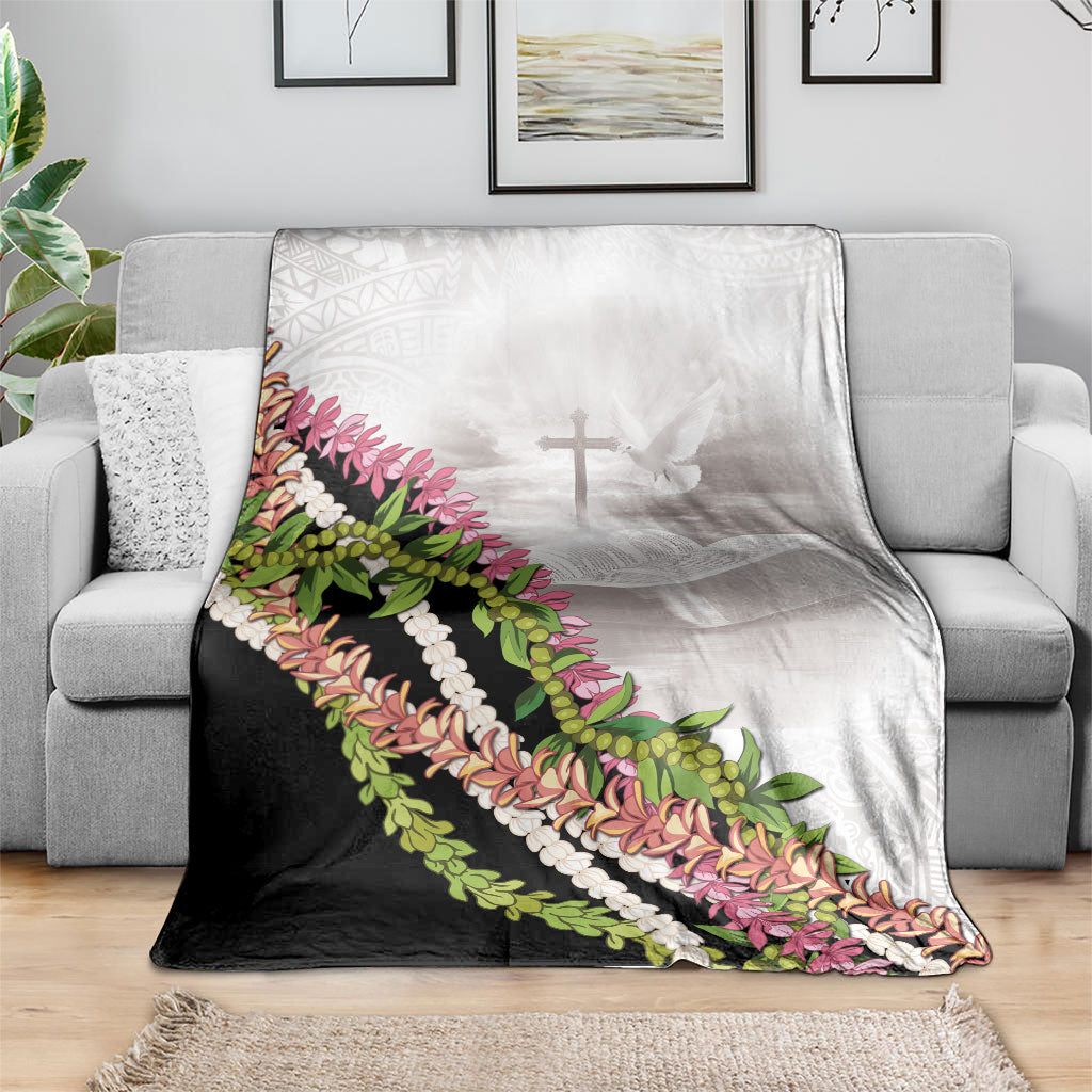 Hawaii Mokihana Mix Pikake Leis Mahalo 'Olelo Blanket White Tapa LT7 - Polynesian Pride