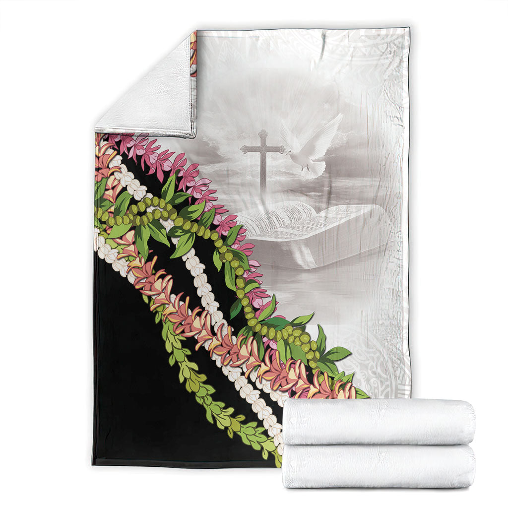 Hawaii Mokihana Mix Pikake Leis Mahalo 'Olelo Blanket White Tapa LT7 - Polynesian Pride