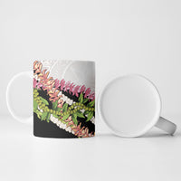 Hawaii Mokihana Mix Pikake Leis Mahalo 'Olelo Ceramic Mug White Tapa LT7 - Polynesian Pride