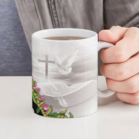 Hawaii Mokihana Mix Pikake Leis Mahalo 'Olelo Ceramic Mug White Tapa LT7 - Polynesian Pride