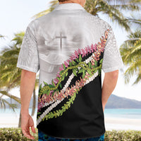 Hawaii Mokihana Mix Pikake Leis Mahalo 'Olelo Hawaiian Shirt White Tapa LT7 - Polynesian Pride