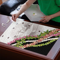 Hawaii Mokihana Mix Pikake Leis Mahalo 'Olelo Puzzle White Tapa LT7 - Polynesian Pride