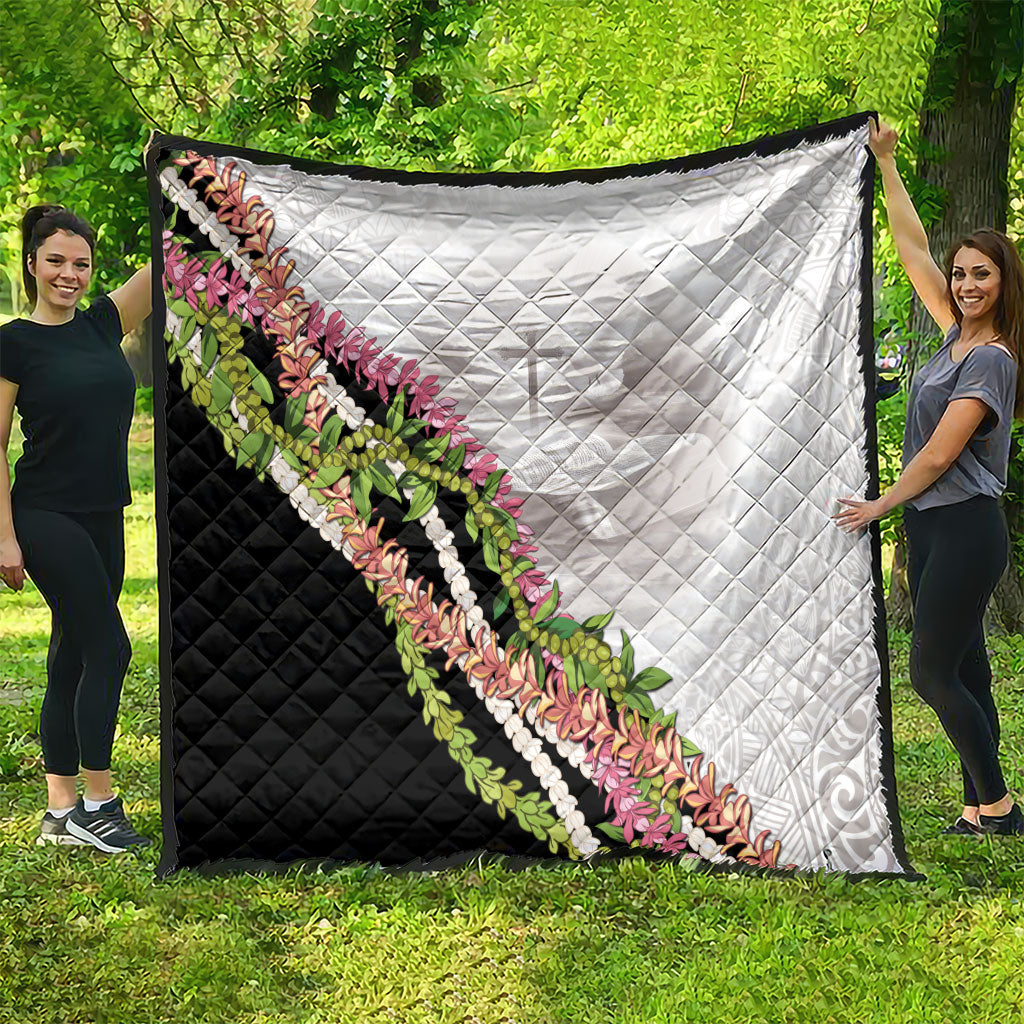 Hawaii Mokihana Mix Pikake Leis Mahalo 'Olelo Quilt White Tapa LT7 - Polynesian Pride