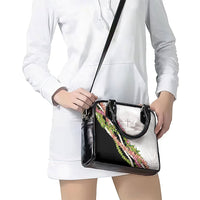 Hawaii Mokihana Mix Pikake Leis Mahalo 'Olelo Shoulder Handbag White Tapa LT7 - Polynesian Pride