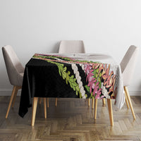 Hawaii Mokihana Mix Pikake Leis Mahalo 'Olelo Tablecloth White Tapa LT7 - Polynesian Pride
