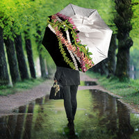 Hawaii Mokihana Mix Pikake Leis Mahalo 'Olelo Umbrella White Tapa LT7 - Polynesian Pride