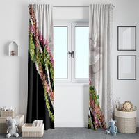 Hawaii Mokihana Mix Pikake Leis Mahalo 'Olelo Window Curtain White Tapa LT7 - Polynesian Pride