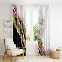 Hawaii Mokihana Mix Pikake Leis Mahalo 'Olelo Window Curtain White Tapa LT7 - Polynesian Pride