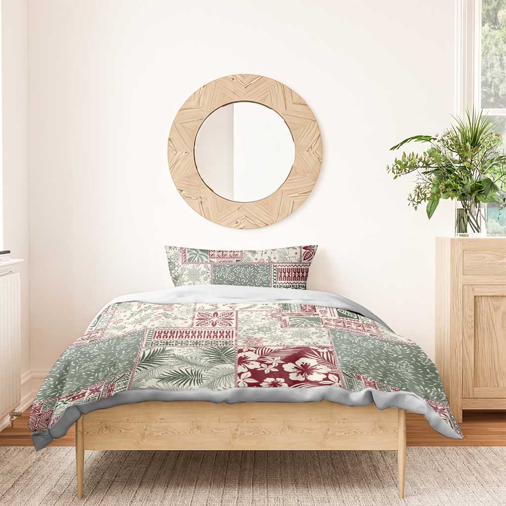 Aloha Hawaii Pastel Christmas Patchwork Bedding Set Classic Style - Polynesian Pride