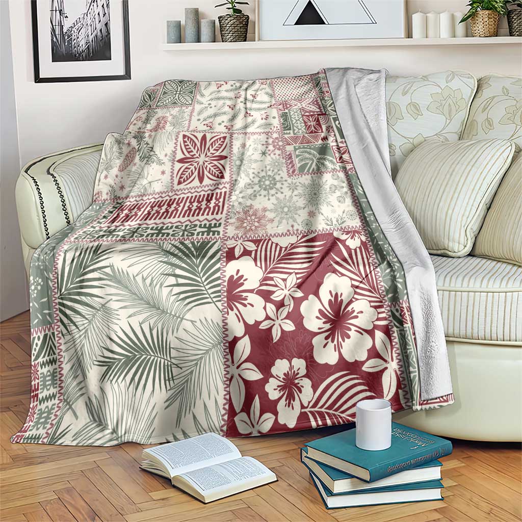 Aloha Hawaii Pastel Christmas Patchwork Blanket Classic Style - Polynesian Pride
