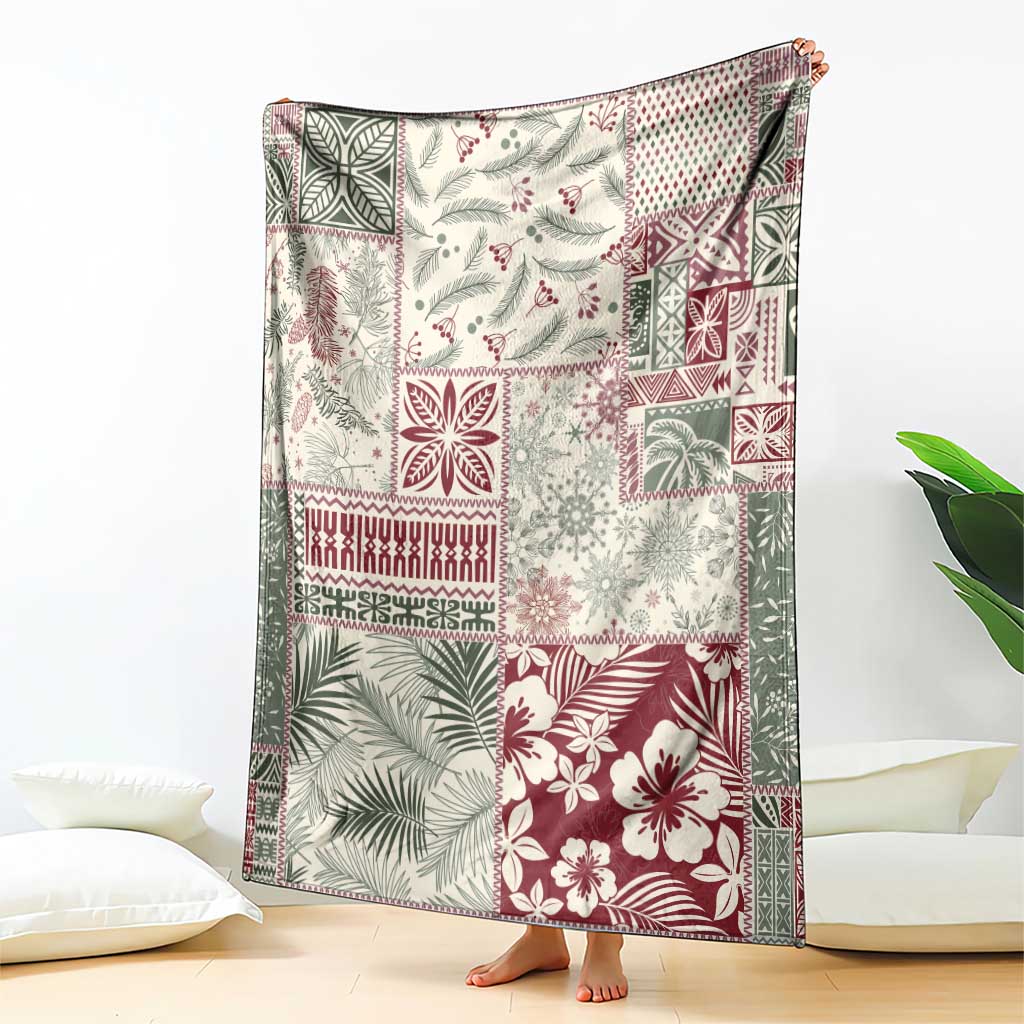 Aloha Hawaii Pastel Christmas Patchwork Blanket Classic Style - Polynesian Pride