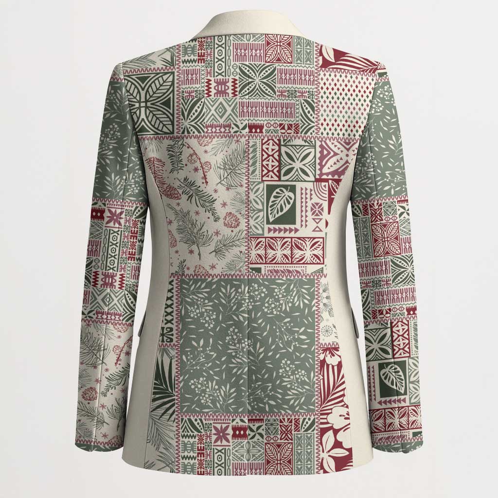 Aloha Hawaii Pastel Christmas Patchwork Blazer Classic Style LT7 - Polynesian Pride