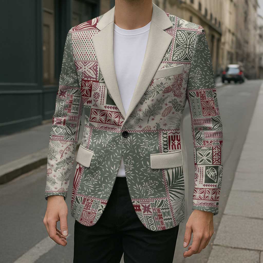Aloha Hawaii Pastel Christmas Patchwork Blazer Classic Style LT7 - Polynesian Pride
