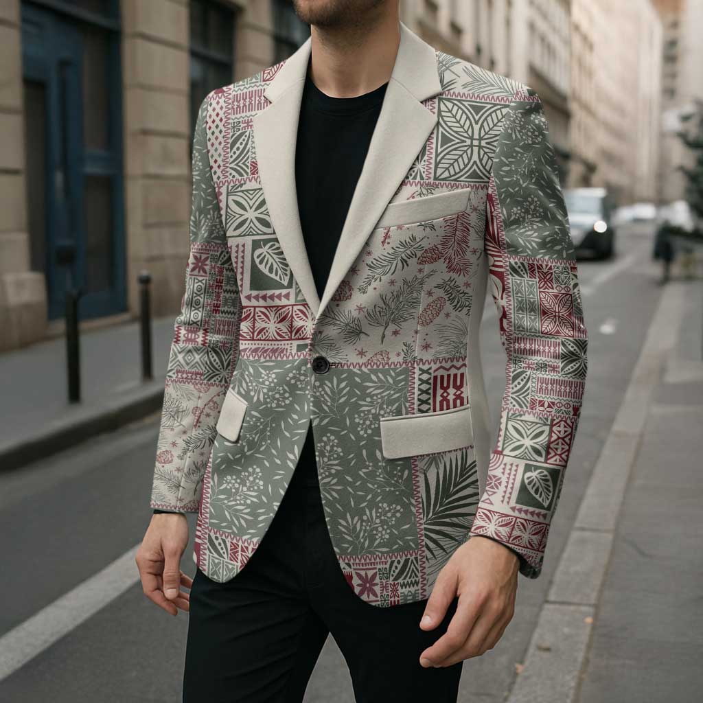 Aloha Hawaii Pastel Christmas Patchwork Blazer Classic Style LT7 - Polynesian Pride