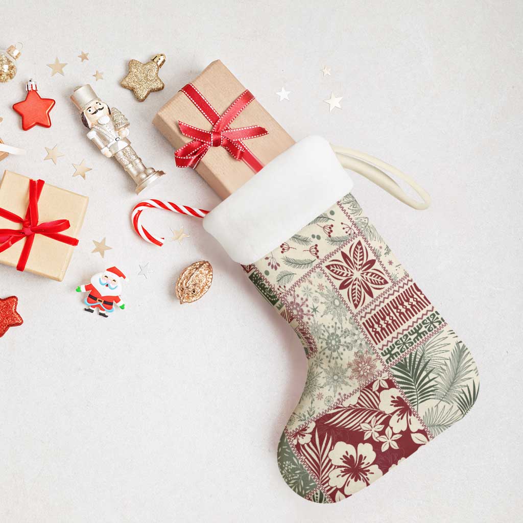 Aloha Hawaii Pastel Christmas Patchwork Christmas Stocking Classic Style - Polynesian Pride