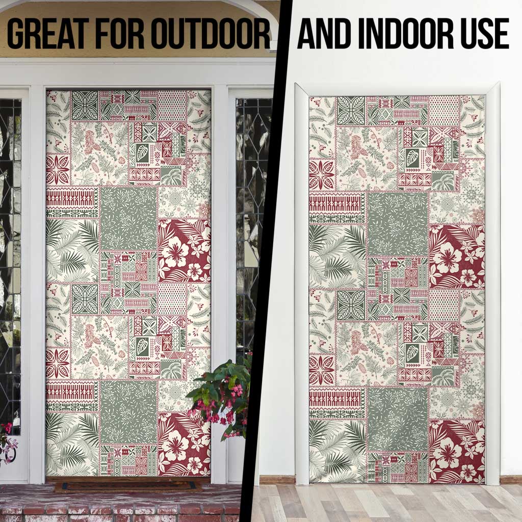 Aloha Hawaii Pastel Christmas Patchwork Door Cover Classic Style - Polynesian Pride