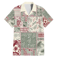 Aloha Hawaii Pastel Christmas Patchwork Family Matching Mermaid Dress and Hawaiian Shirt Classic Style - Polynesian Pride