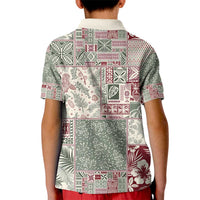 Aloha Hawaii Pastel Christmas Patchwork Kid Polo Shirt Classic Style - Polynesian Pride