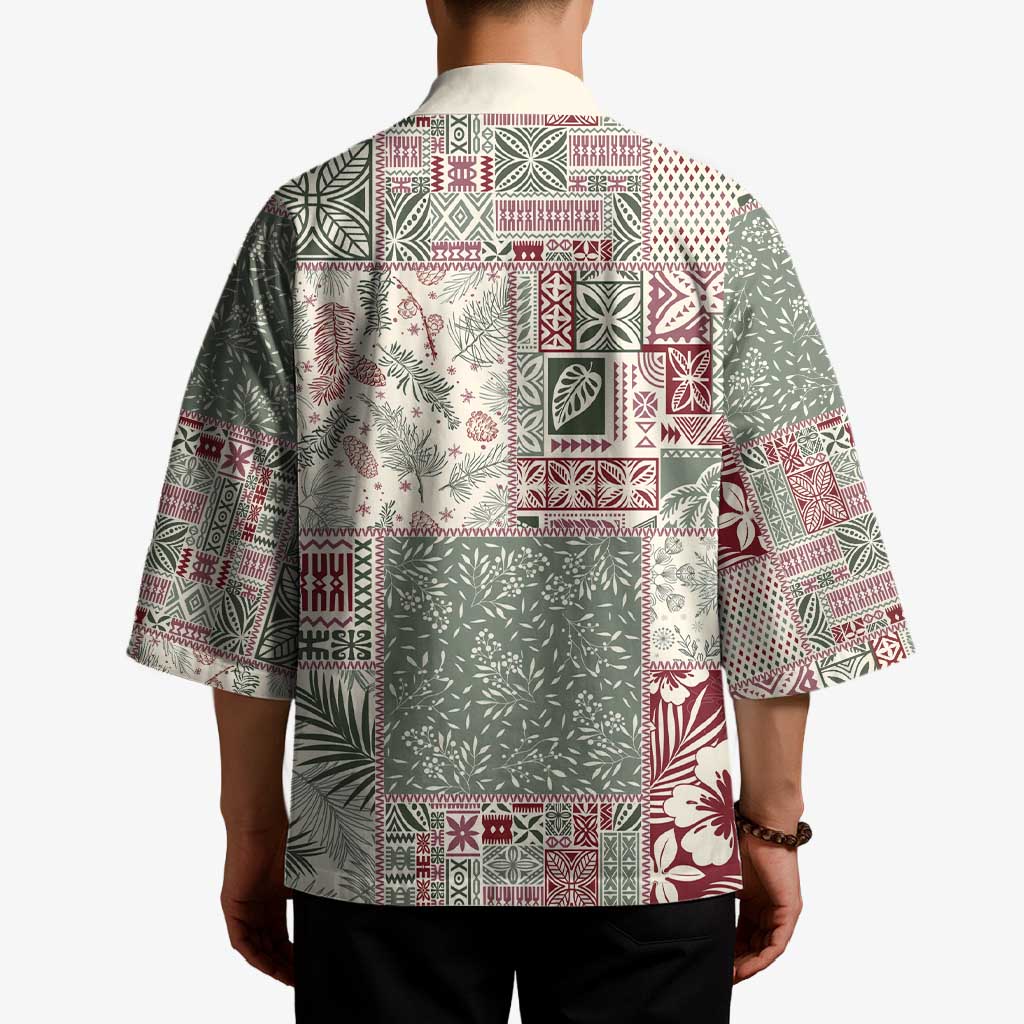 Aloha Hawaii Pastel Christmas Patchwork Kimono Classic Style - Polynesian Pride