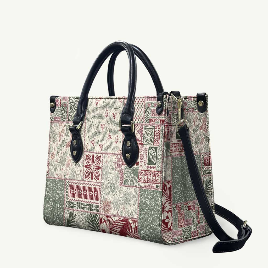 Aloha Hawaii Pastel Christmas Patchwork Leather Bag Classic Style - Polynesian Pride