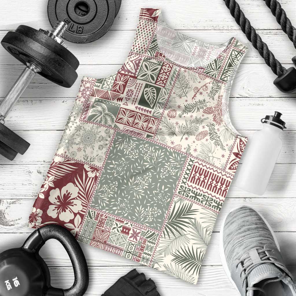 Aloha Hawaii Pastel Christmas Patchwork Men Tank Top Classic Style - Polynesian Pride