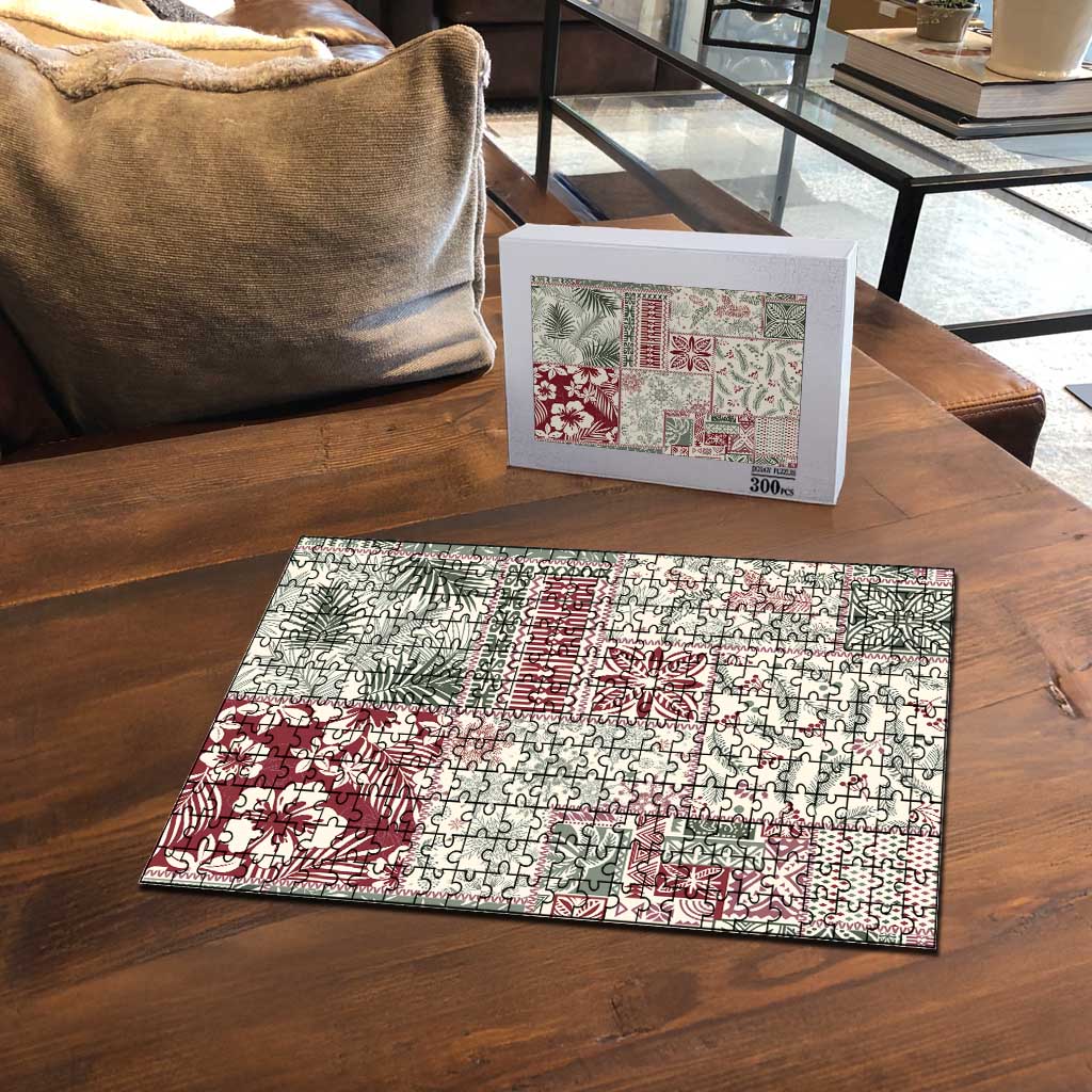 Aloha Hawaii Pastel Christmas Patchwork Puzzle Classic Style - Polynesian Pride