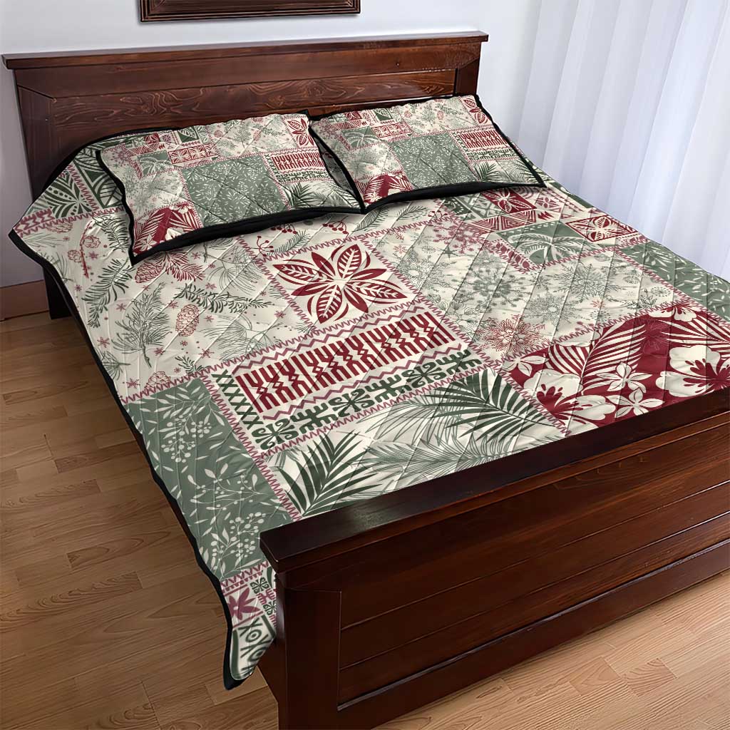 Aloha Hawaii Pastel Christmas Patchwork Quilt Bed Set Classic Style - Polynesian Pride