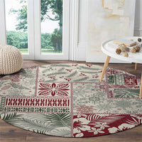 Aloha Hawaii Pastel Christmas Patchwork Round Carpet Classic Style LT7 - Polynesian Pride