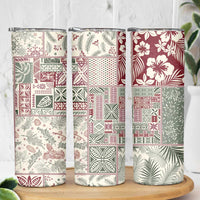 Aloha Hawaii Pastel Christmas Patchwork Skinny Tumbler Classic Style - Polynesian Pride
