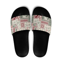 Aloha Hawaii Pastel Christmas Patchwork Slide Sandals Classic Style LT7 Pastel Green - Polynesian Pride