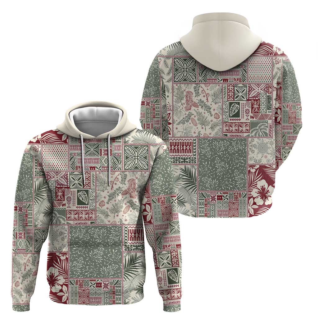 Aloha Hawaii Pastel Christmas Patchwork Zip Hoodie Classic Style - Polynesian Pride