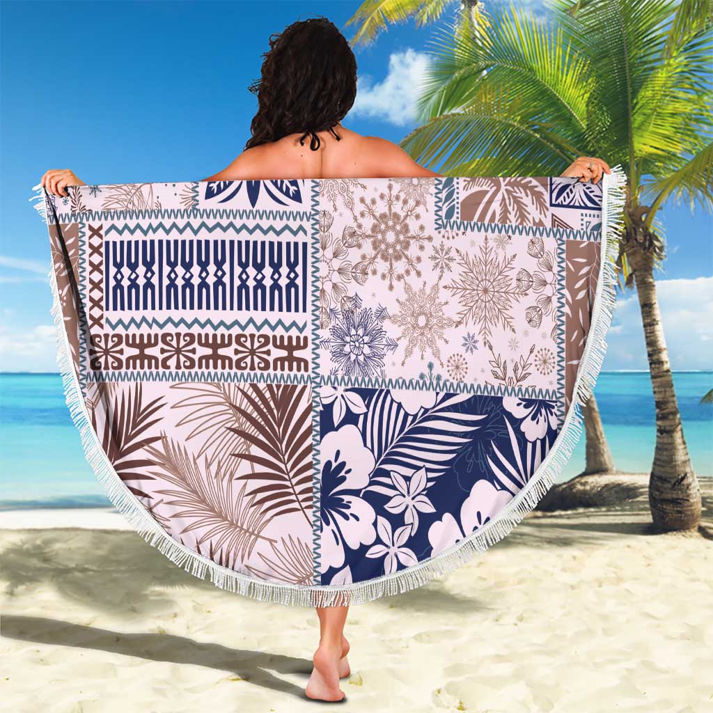 Aloha Hawaii Pastel Christmas Patchwork Beach Blanket Rustic Style LT7 - Polynesian Pride